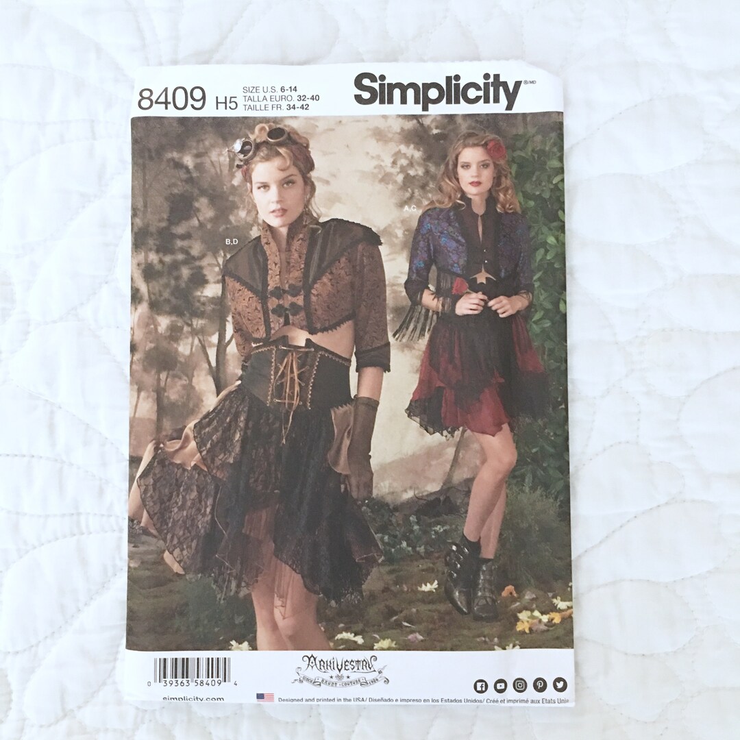 Misses Steampunk Sewing Patterns NEW UNCUT Simplicity 8409 Misses' Size ...