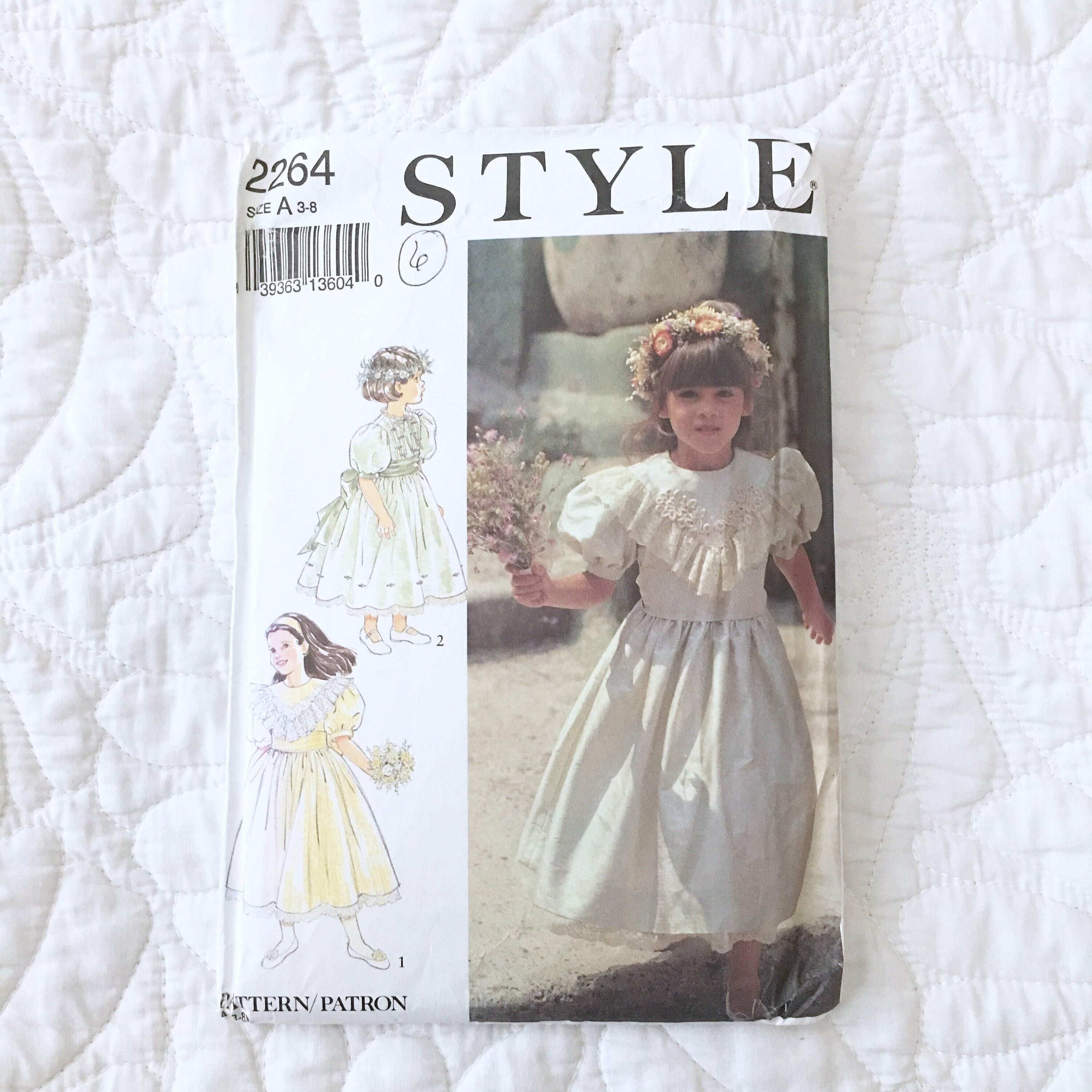 Style 2264 sewing pattern Girls flower girl formal or holiday dress uncut 3-8 Style 2264 sewing pattern Girls flower girl formal or holiday dress uncut 3-8