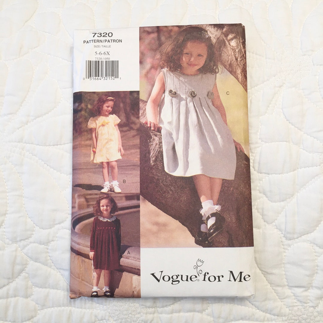 Knee Length Flower Girl Dress Patterns NEW UNCUT Vogue 7320 Childs Size