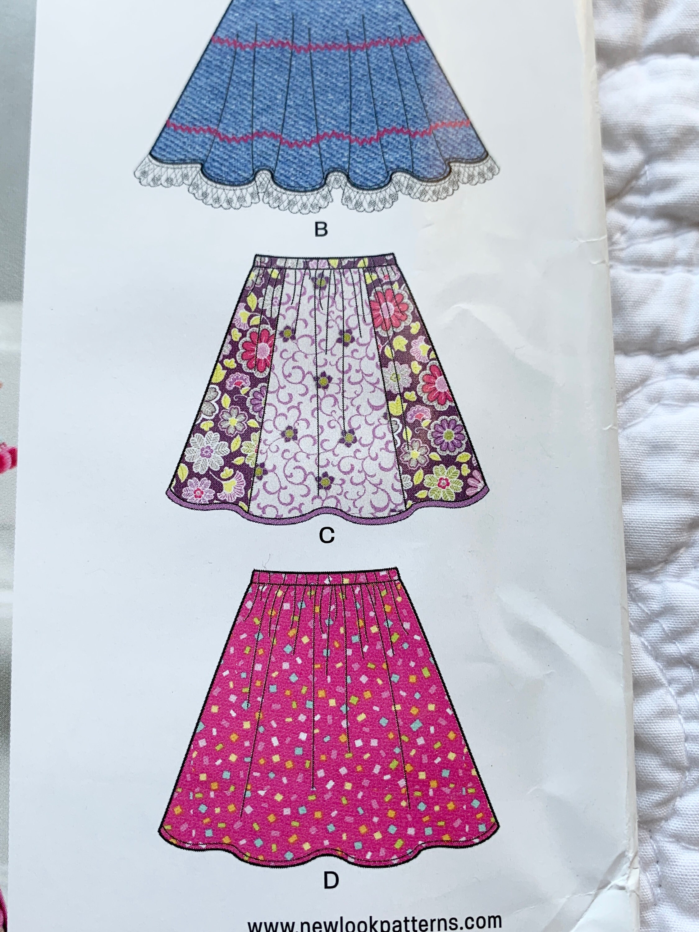 Pretty Girls Skirt Patterns New Look A6258 Girls Sizes 3-12 New Uncut ...