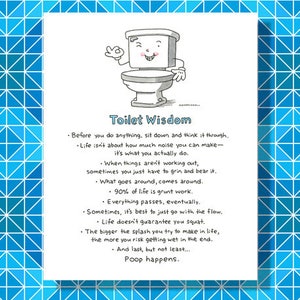 Funny Bathroom Signs, Cheer Up Gift, Funny Bathroom Art, Weird Stuff