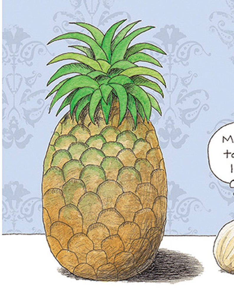 Pineapple Decor Hawaiian Decor Fun Kitchen Prints Funny Etsy