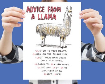 Llama Gifts, Encouraging Signs, Simple Artwork, Tween Girls Gifts