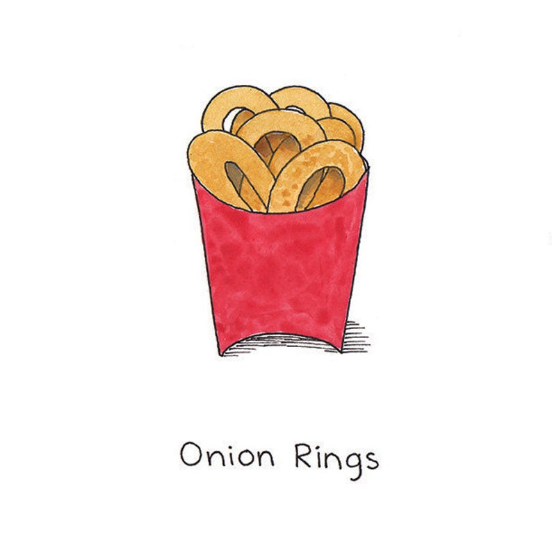 Funny Kitchen Decor Onion Rings Print Funny Gifts Etsy
