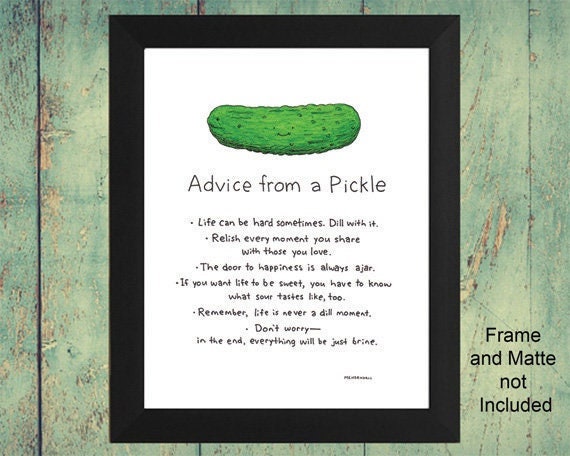 Pickle Gifts for Teenage Girls, Fun Guest Bedroom Decor Trending Now, Funny  Quotes About Life, Cute Teen Girl Wall Art 