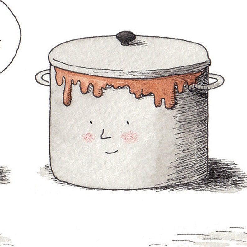 Funny Kitchen Art Frying Pan and Pot Kitchen Humor Etsy