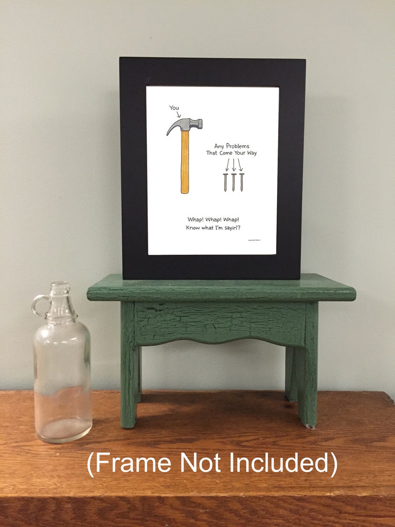 New Job Gift Quirky Prints Therapy Office Sobriety Gifts Life Coach Weird Art Encouragement Gift Moving Away Gift College Dorm Decor
