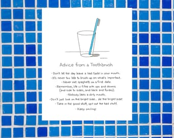 Quotes About Life, Cheer Up Gift, Dental Art, Funny Bathroom Signs, Whimsy and Wellness