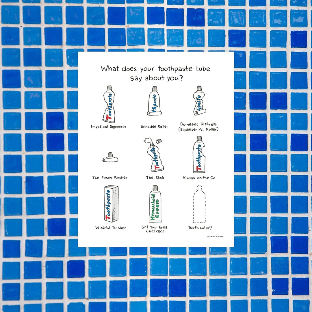 Funny Dental Print: Toothpaste Tube Art, Dentist Gift - Etsy