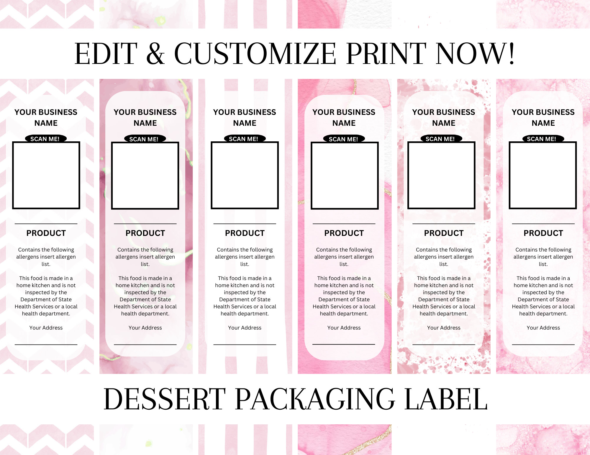 Dessert Labels Template - Ablebionics