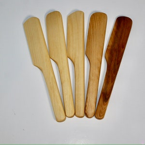 Wooden Kitchen Paddle / Scraper / Spatula Handmade eco-conscious cooking tool Narrow Handle