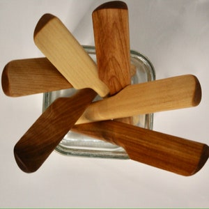 Wooden Kitchen Paddle / Scraper / Spatula Handmade eco-conscious cooking tool image 2