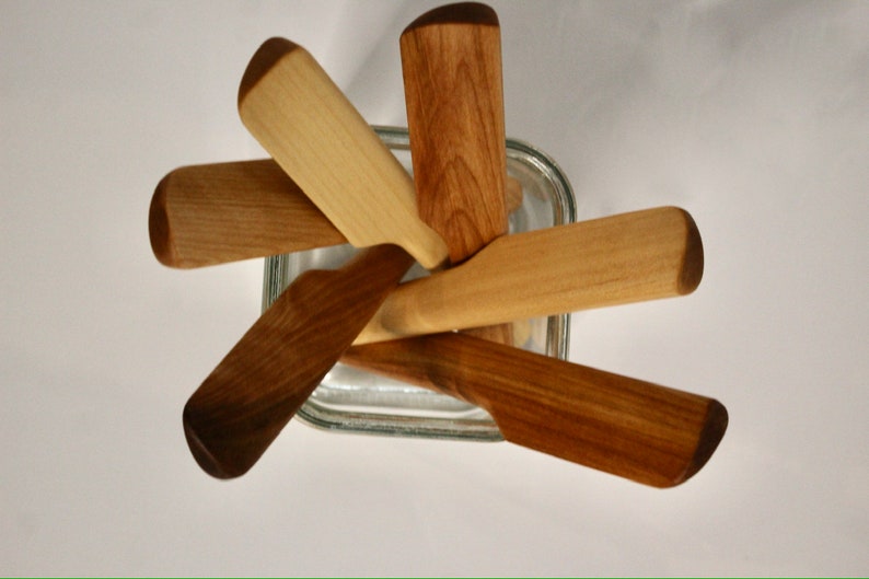 Wooden Kitchen Paddle / Scraper / Spatula Handmade eco-conscious cooking tool image 2