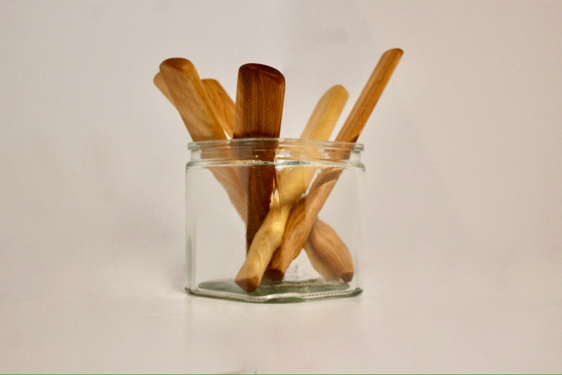 Wooden Kitchen Paddle / Scraper / Spatula Handmade eco-conscious cooking tool image 1