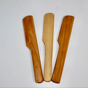 Wooden Kitchen Paddle / Scraper / Spatula Handmade eco-conscious cooking tool Wide Handle