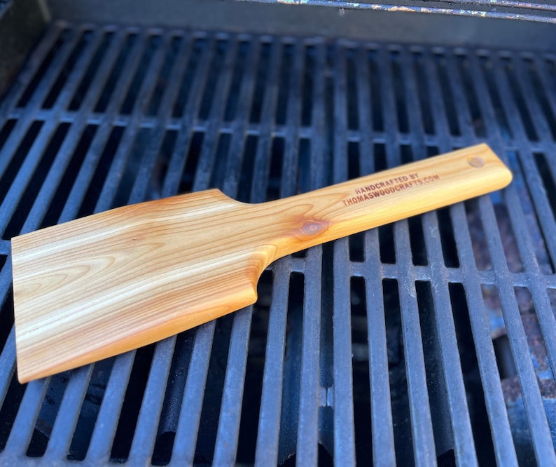 Wood BBQ Scraper BBQ cleaner BBQ Tool Cedar Scraper image 2