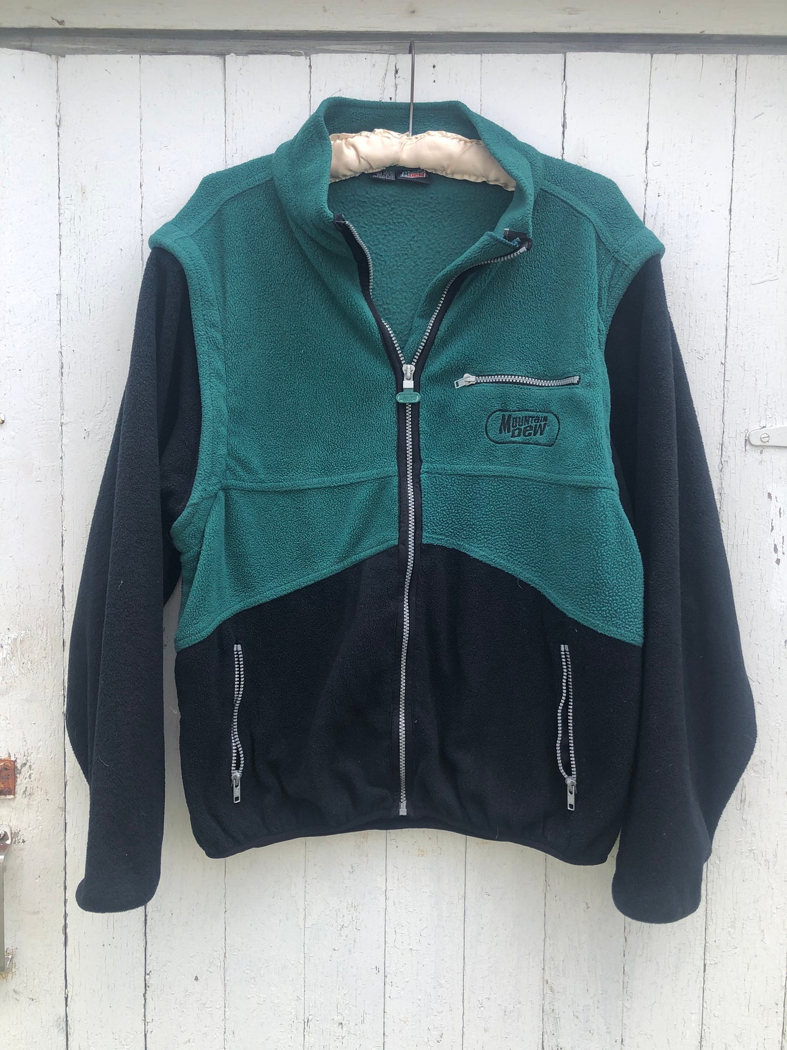 Vintage 90s Y2K Mountain Dew Fleece Sherpa Jacket 1990s Green | Etsy
