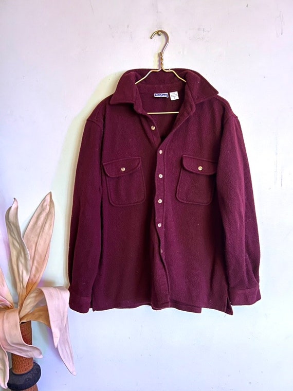 Vintage  purple fleece jacket 1980s 1990s 90s cozy