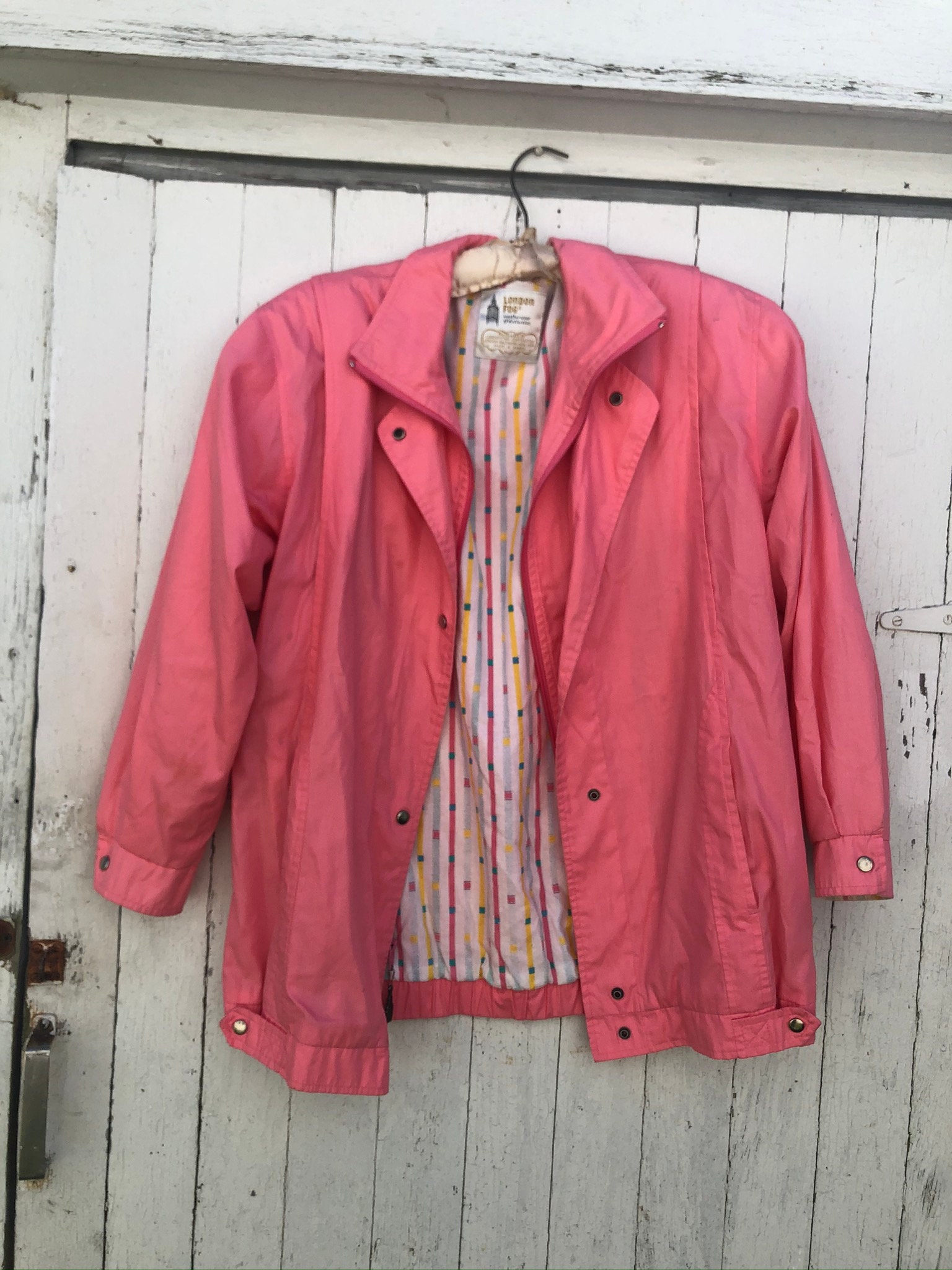 Vintage Pink Kawaii 90s Pastel London Fog Jacket 1990s Cute - Etsy
