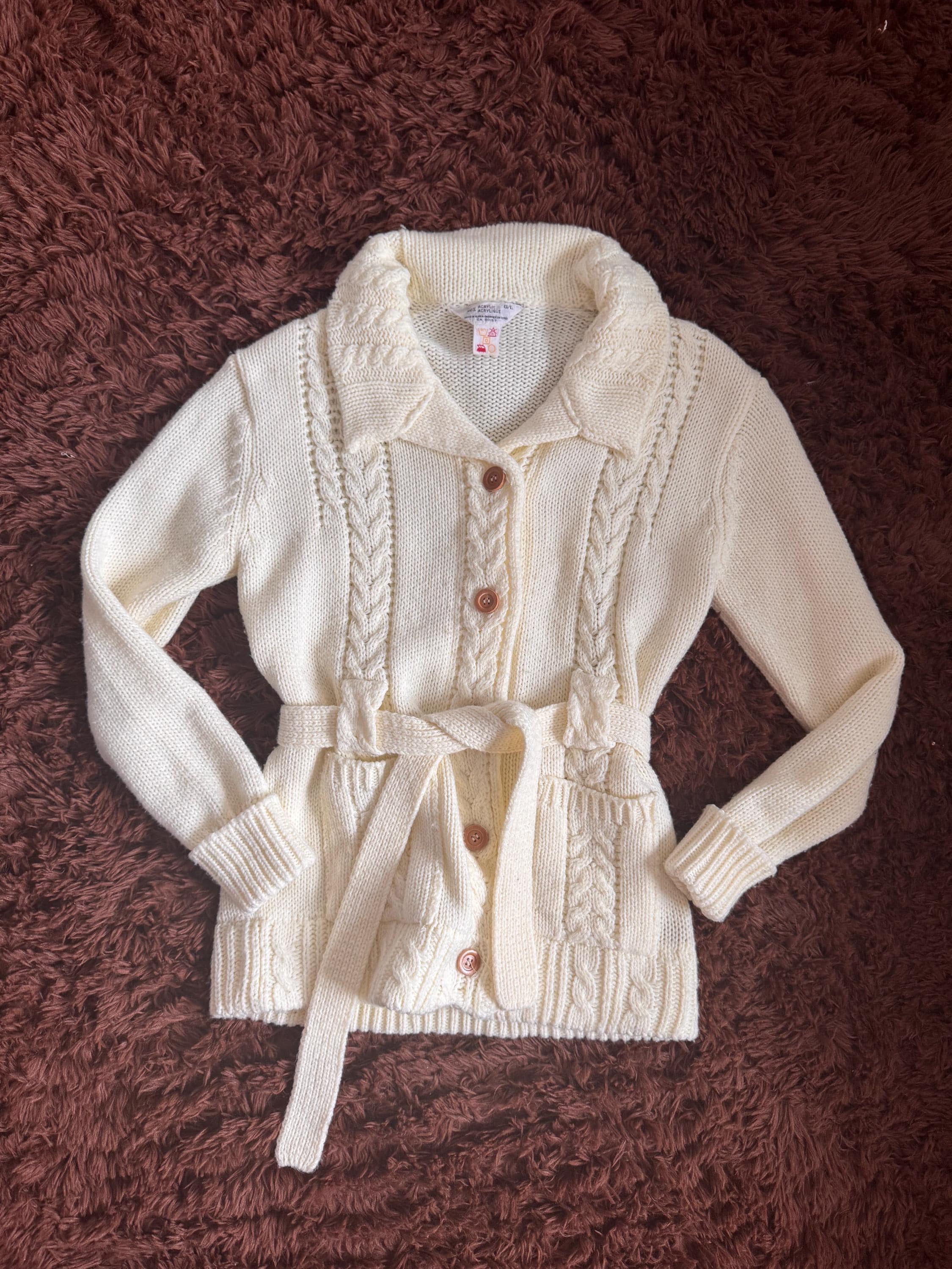 70s Acrylic Cardigan - Etsy