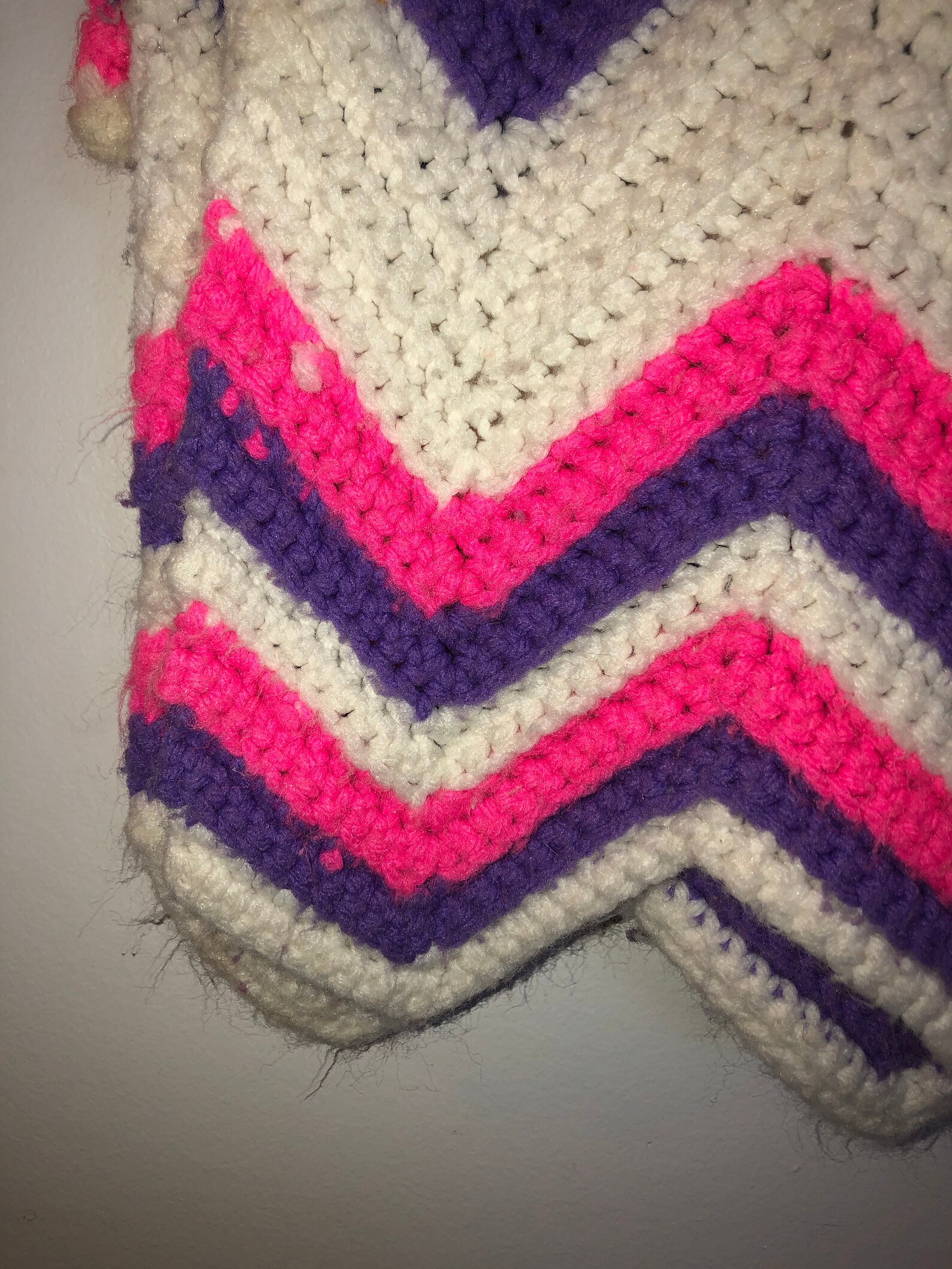 Vintage Crochet Barbie Blanket 1970s 70s Pink Purple White - Etsy Israel