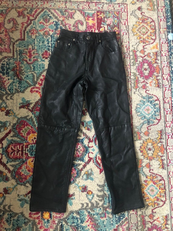 Vintage men’s leather pants 26 1990s 90 skotts sue