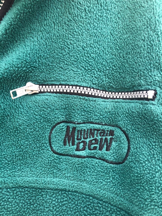 Vintage 90s Y2K Mountain Dew fleece Sherpa jacket… - image 3