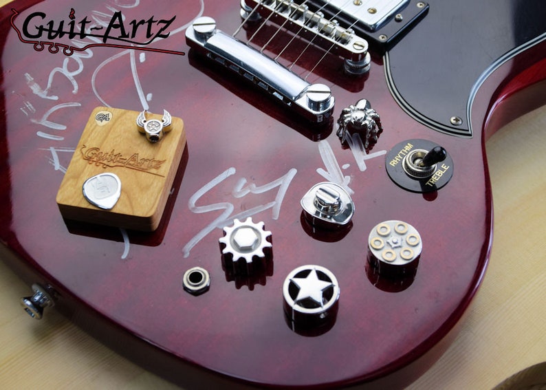 Guitar volume knob custom 10k solide gold Etsy