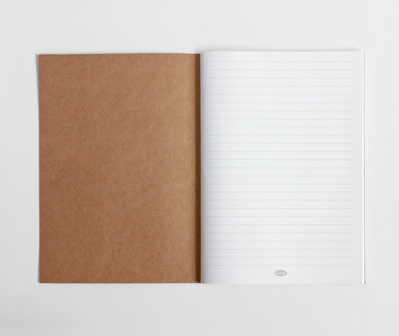 A5 Recycled Card Eco Friendly Journal, choose from lined or dot grid pages. Sustainable Notebook With the quote Write down all the stuff image 2