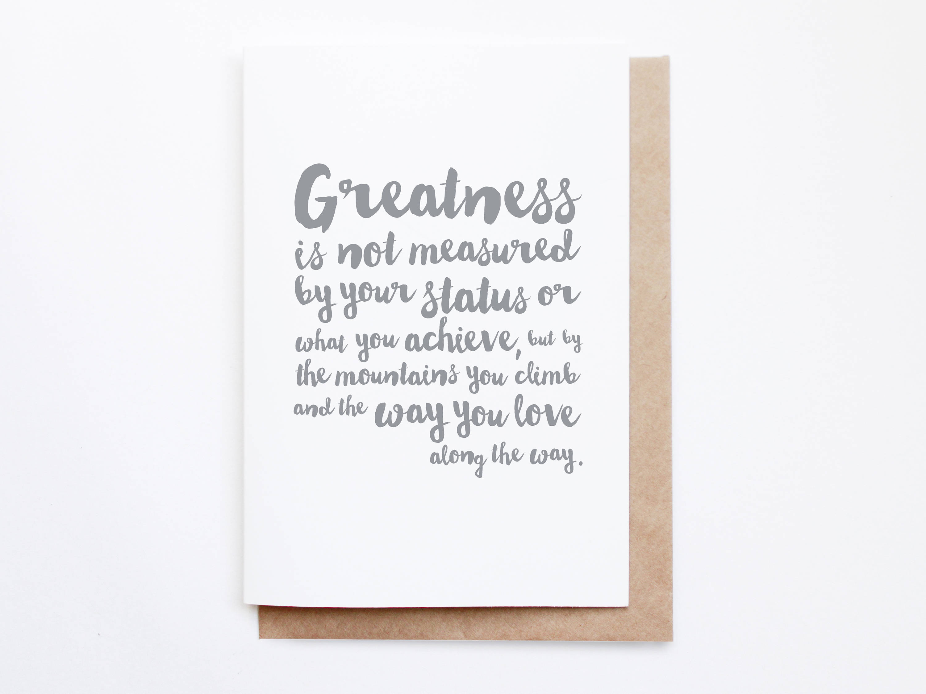 Inspirational Gift Card Typographic Quote. Modern Greeting Etsy