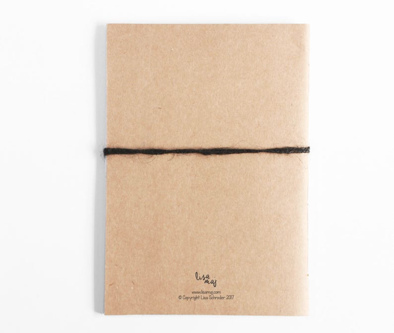 Rustic Notebook with Quote, Journal, Diary, Planner, Dot Grid Recycled brown card, My little planner. quote image 3