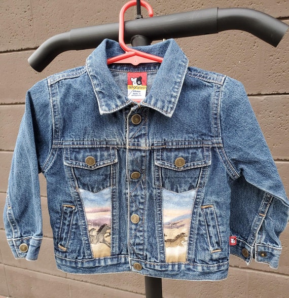 Boutique Western baby denim jean jacket size 24 months | Etsy