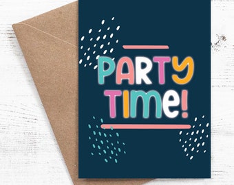 Party Time! - Birthday card - 100% recycled