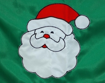 Santa Flag (Various Sizes) : Handsewn, Christmas, Decorative, Holiday, House Flag, Xmas, Porch Decor