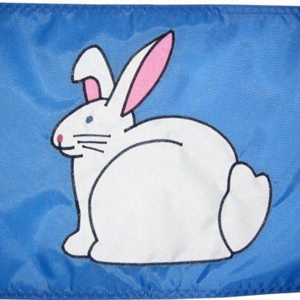 Bunny Rabbit Flag : Easter bunny decoration, spring porch decor idea, house flag, boat flag, Made in the USA (Various Sizes/Colors)