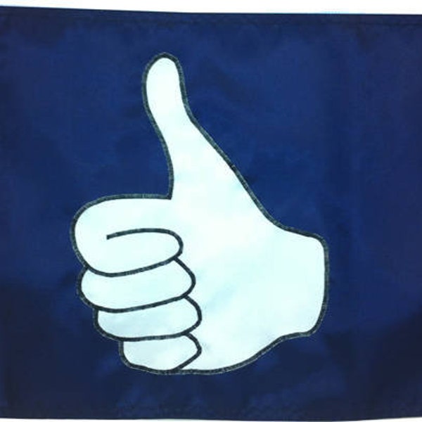 Thumbs Up/Thumbs Down Flag (Various Sizes) : Handsewn, thumbs up emoji, boat flag, house flag, garden flag, high quality, Made in the USA