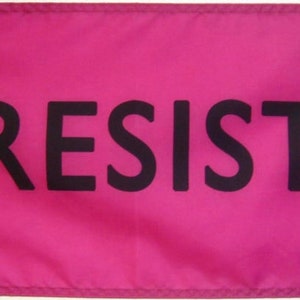 RESIST Pink Printed Protest Flag (Various sizes) : Made in the USA, Nylon Outdoor Flag