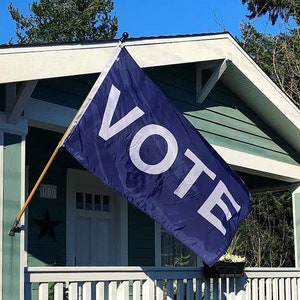 VOTE FLAG: Printed flag (Various Sizes) Made in the USA, Vote Blue