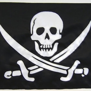 Piraten Jack Rackham Flagge (verschiedene Größen): Handgenäht, Jolly Roger Flagge, Outdoor, hohe Qualität, handgefertigt in den USA