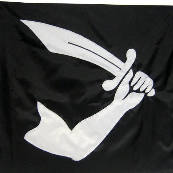 Pirate Thomas Tew Pirate Flag (Various Sizes): Handsewn, Outdoor, Boat, House, Porch, In ground flagpole