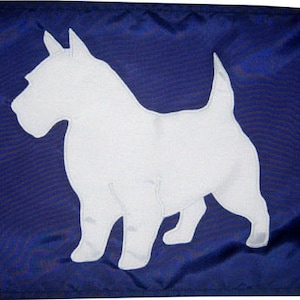 West Highland Terrier Dog Flag (Various Sizes): Westie, High Quality, Handsewn, Appliqued, Outdoor Flag