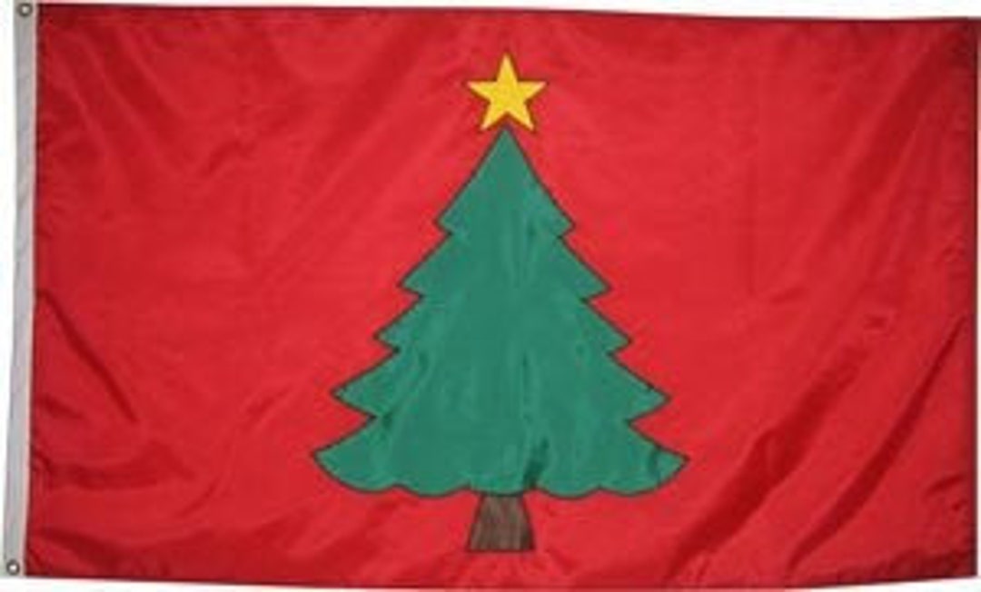 Christmas Tree Flag various Sizes Handsewn, Decorative, Holiday