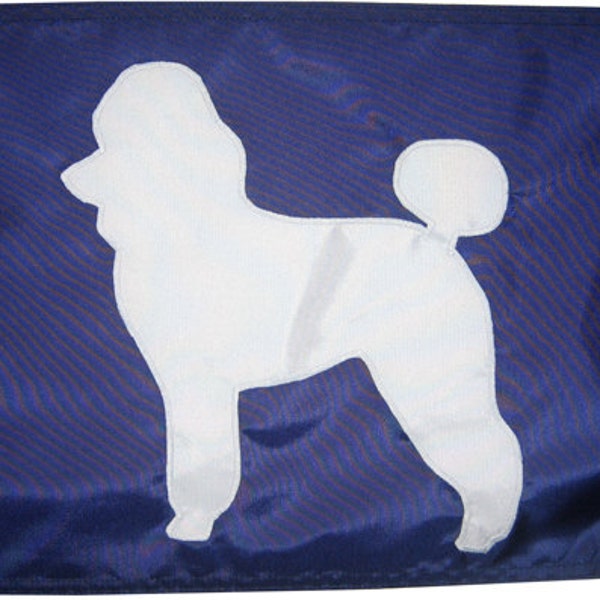 White Poodle Dog Flag (Various Sizes): High Quality, Hand sewn, Appliqued, House, Porch, Boat Flag
