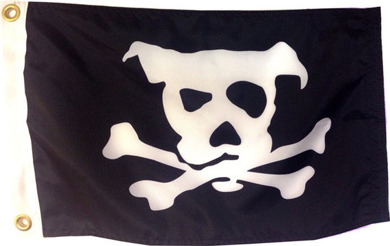 Pirate Dog: Screen-Printed Flag Various Sizes | Etsy