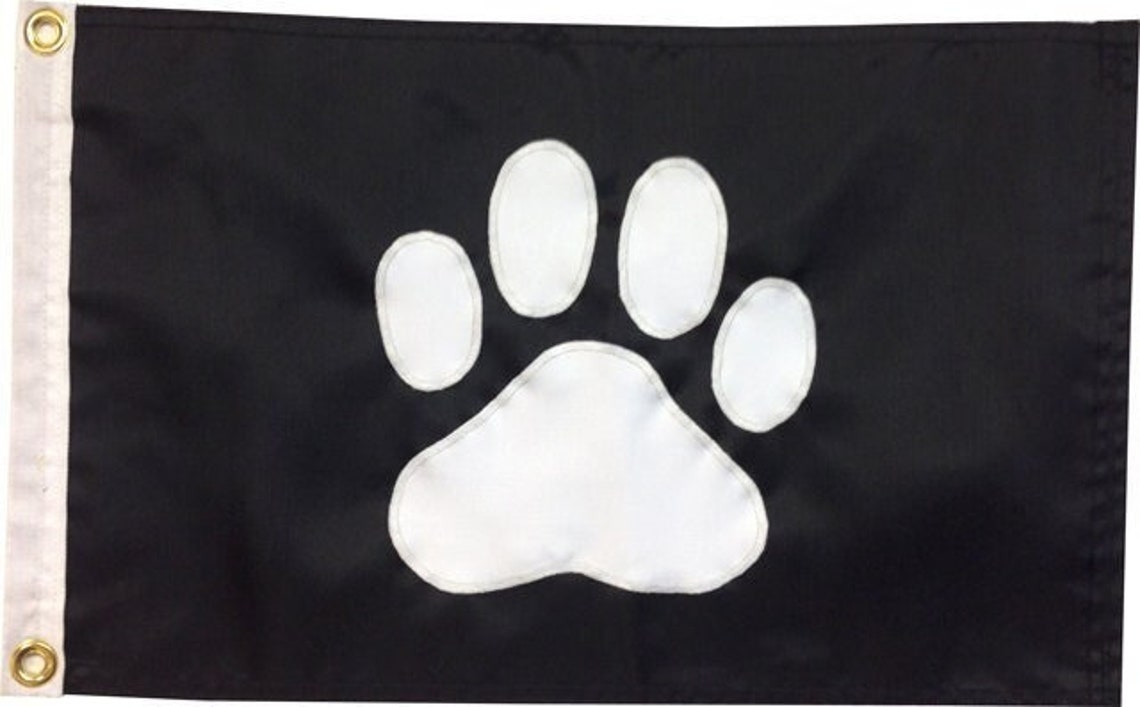 Dog Paw Print Flag various Sizes: High Quality Hand Sewn - Etsy