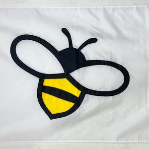 Bee Flag or Pennant Various Sizes:Handsewn, bees, honeybee, bumblebee, bee keeper, decorative, garden flag , boat flag, Made in the USA Flag