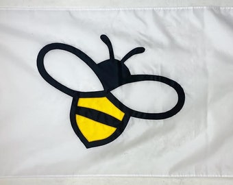 Bee Flag or Pennant (Various Sizes):Handsewn, bees, honeybee, bumblebee, bee keeper, decorative, garden flag , boat flag, Made in the USA