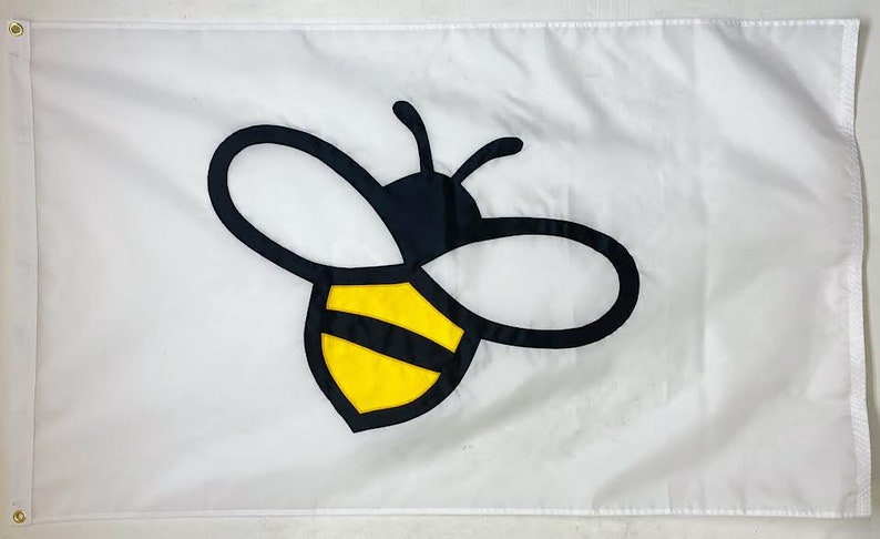 Bee Flag or Pennant Various Sizes:Handsewn, bees, honeybee, bumblebee, bee keeper, decorative, garden flag , boat flag, Made in the USA Flag