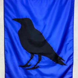 Crow House Banner : 28&quot;x39&quot;, Raven, Decorative, Hand Sewn, Porch Flag, Pole Sleeve