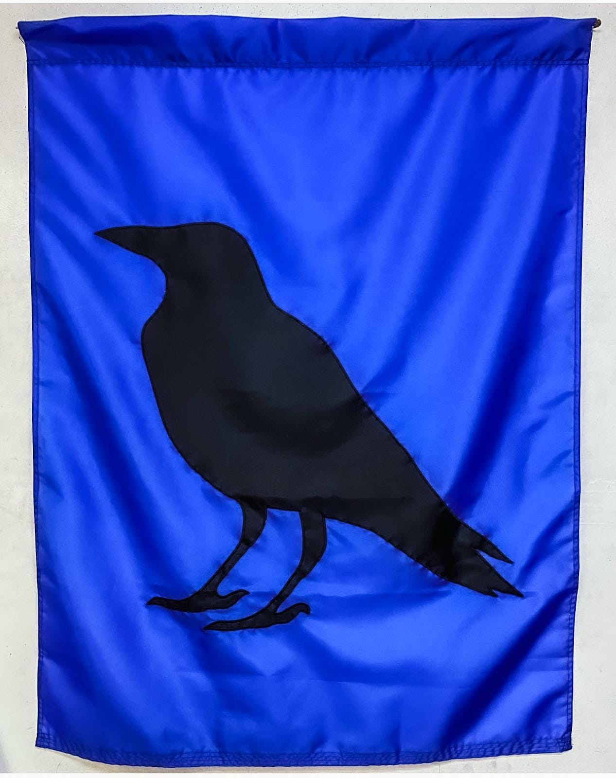 Crow House Banner : 28"x39", Raven, Decorative, Hand Sewn, Porch Flag, Pole Sleeve